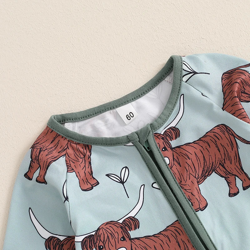 Prairie Moon Cowprint Romper