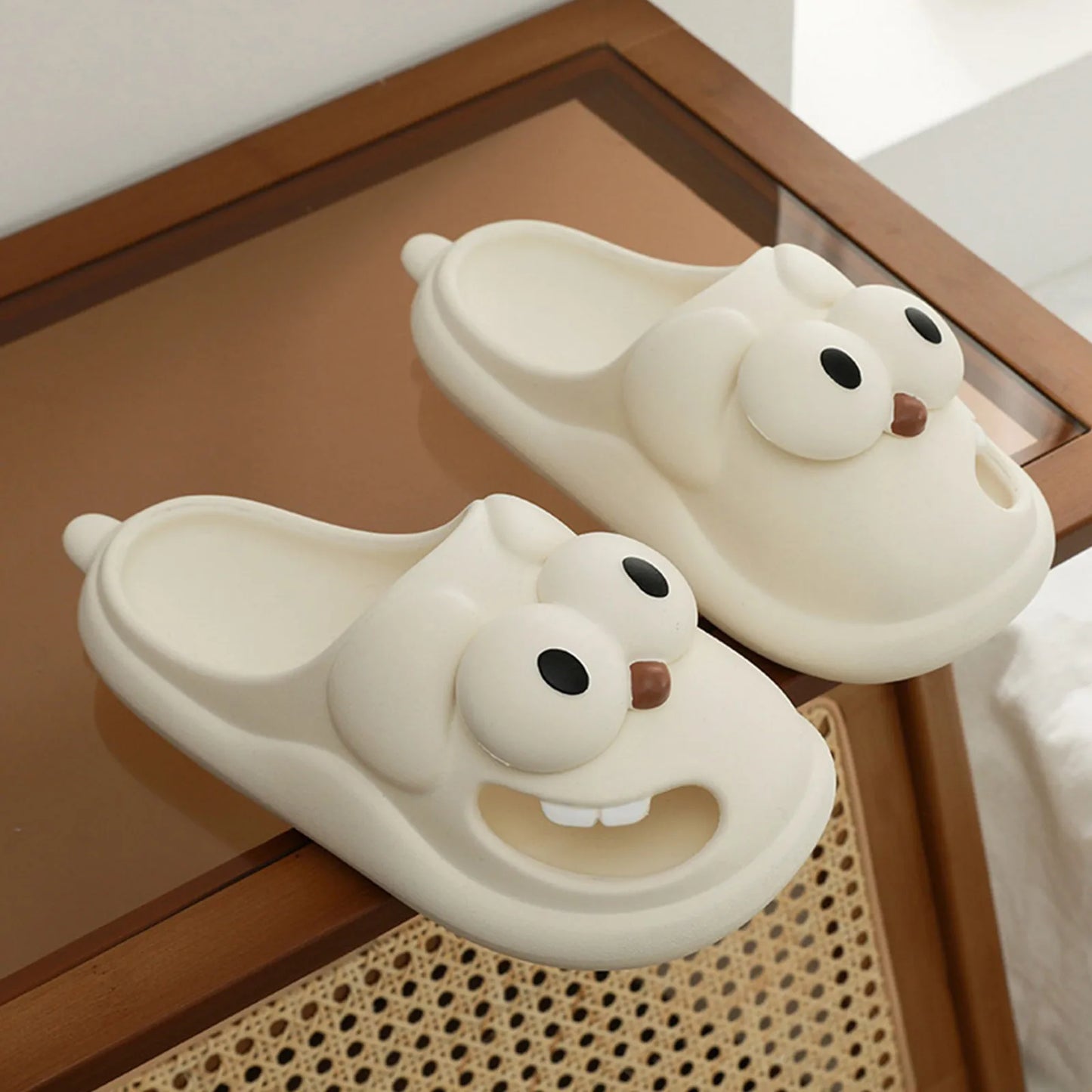 Big Eyed Slippers For Women with an Infectious Laugh and Silly Feet