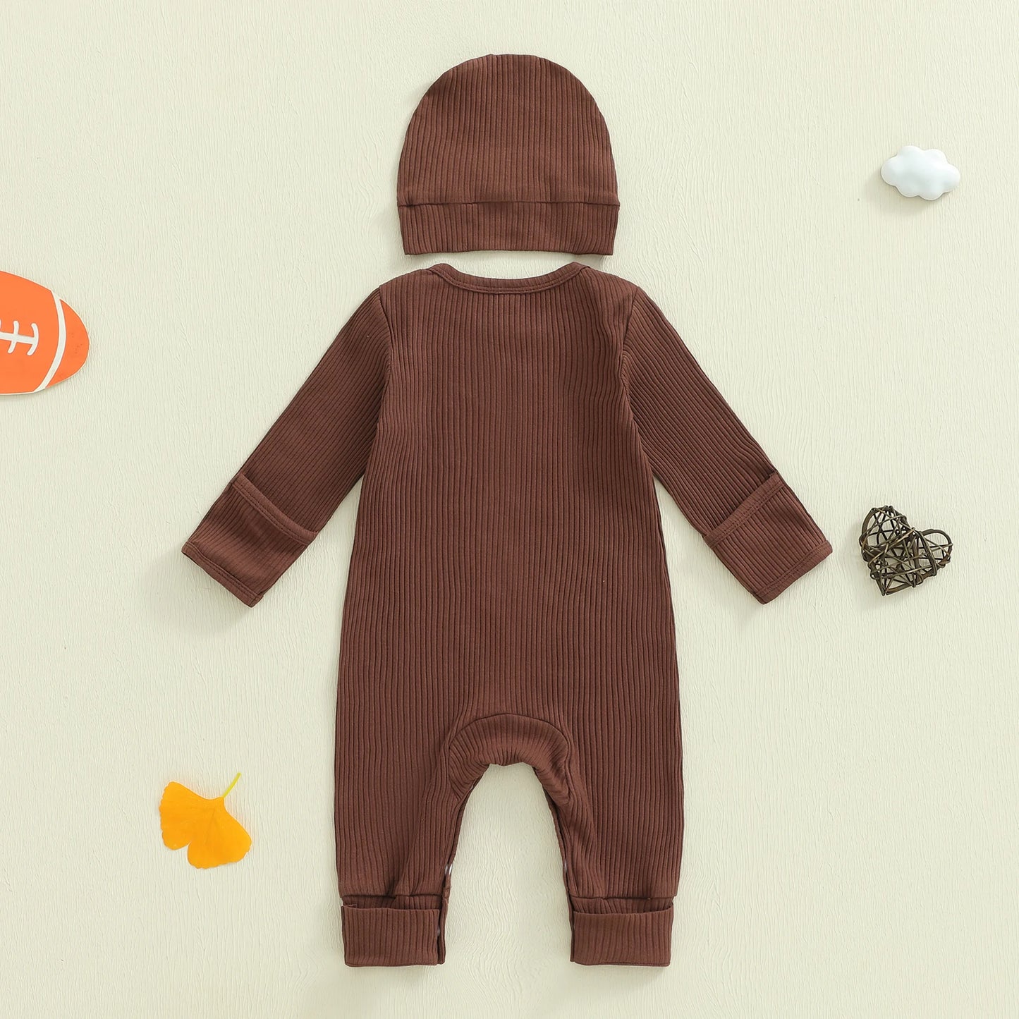 Football Romper with Hat