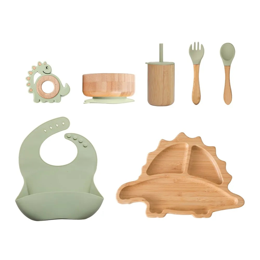 Baby Feeding Tableware Set with Silicone Suction
