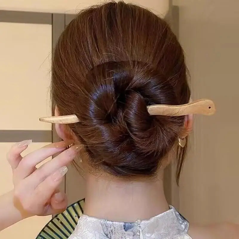 Chinese‑Style Elegant Wood Hair Stick