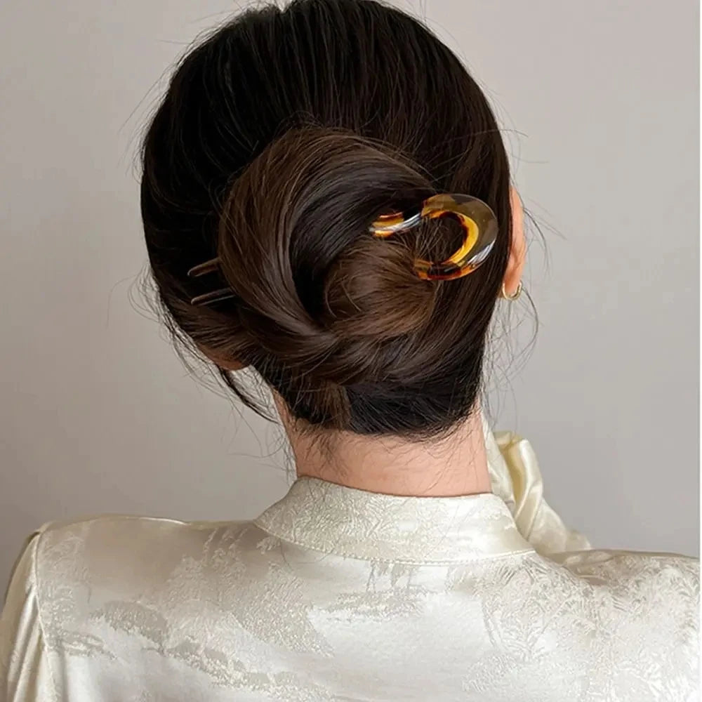 U‑Shaped Tortoiseshell Hair Fork