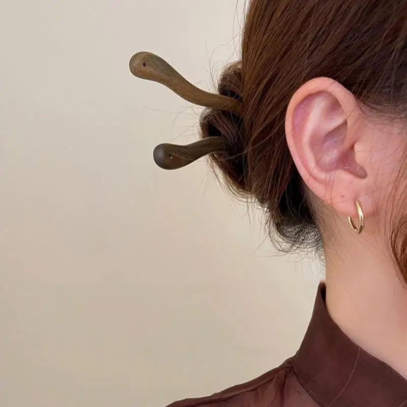 Chinese‑Style Elegant Wood Hair Stick