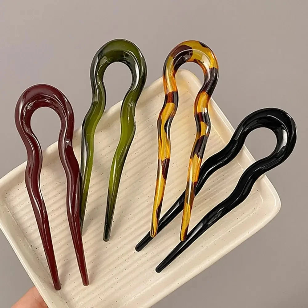 U‑Shaped Tortoiseshell Hair Fork
