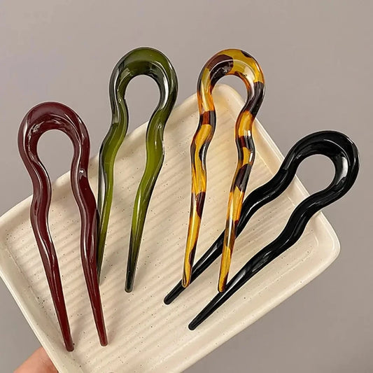 U‑Shaped Tortoiseshell Hair Fork