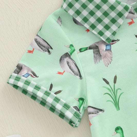Shoreline Sprite Romper — Duckling Days in Green