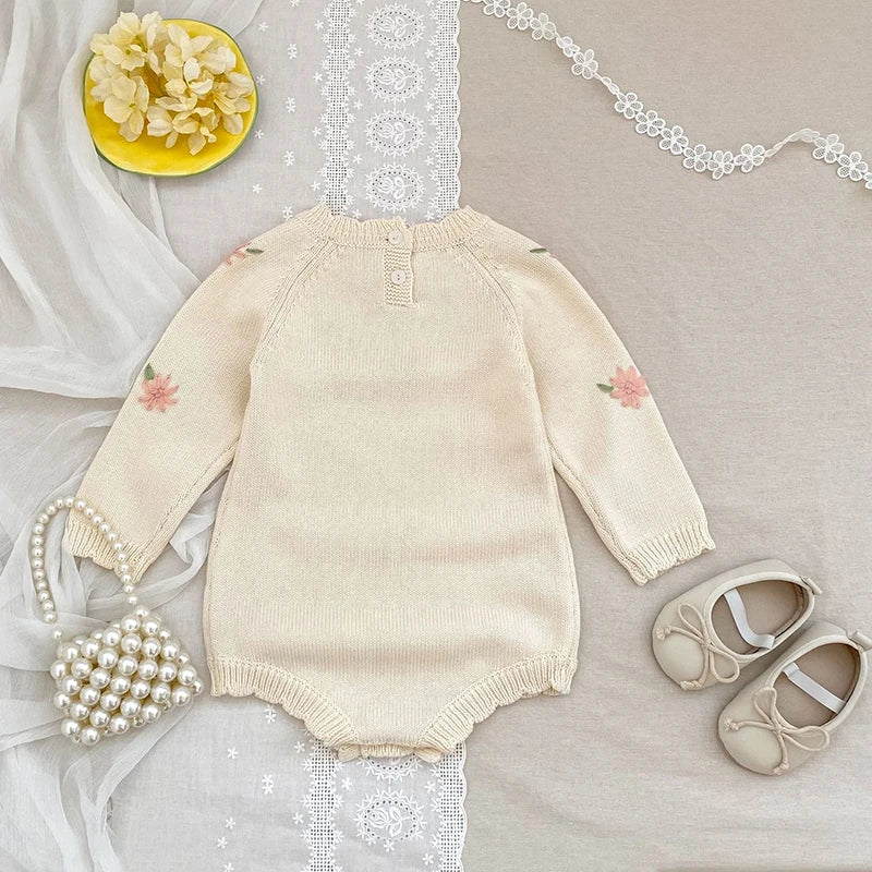 Blossom‑Hearth Ruffled Romper