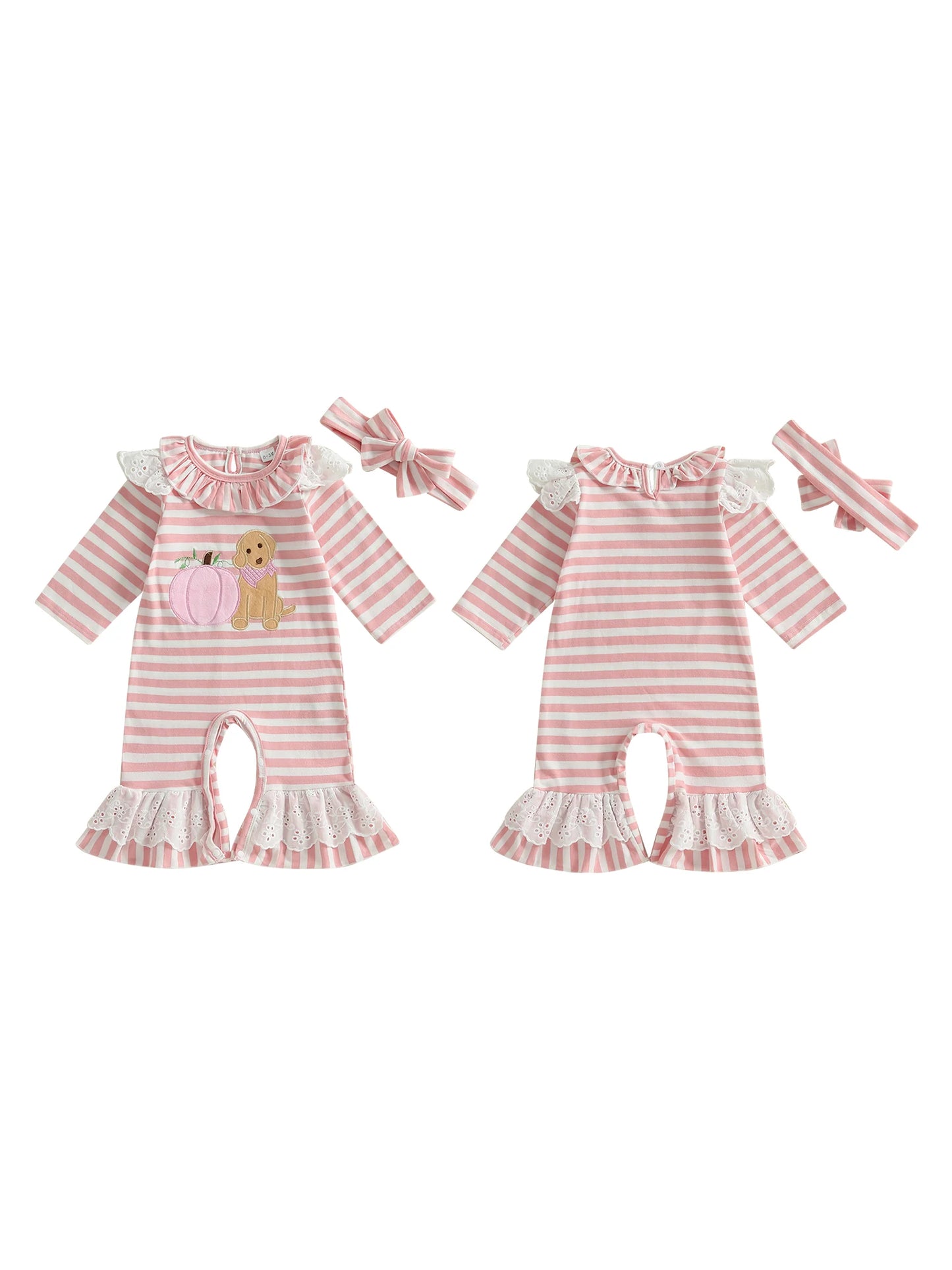 Pumpkin‑Sprite Ruffle Romper