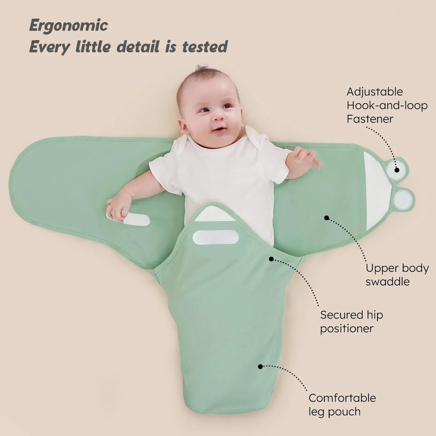 Womb‑Wrap Swaddle Trio