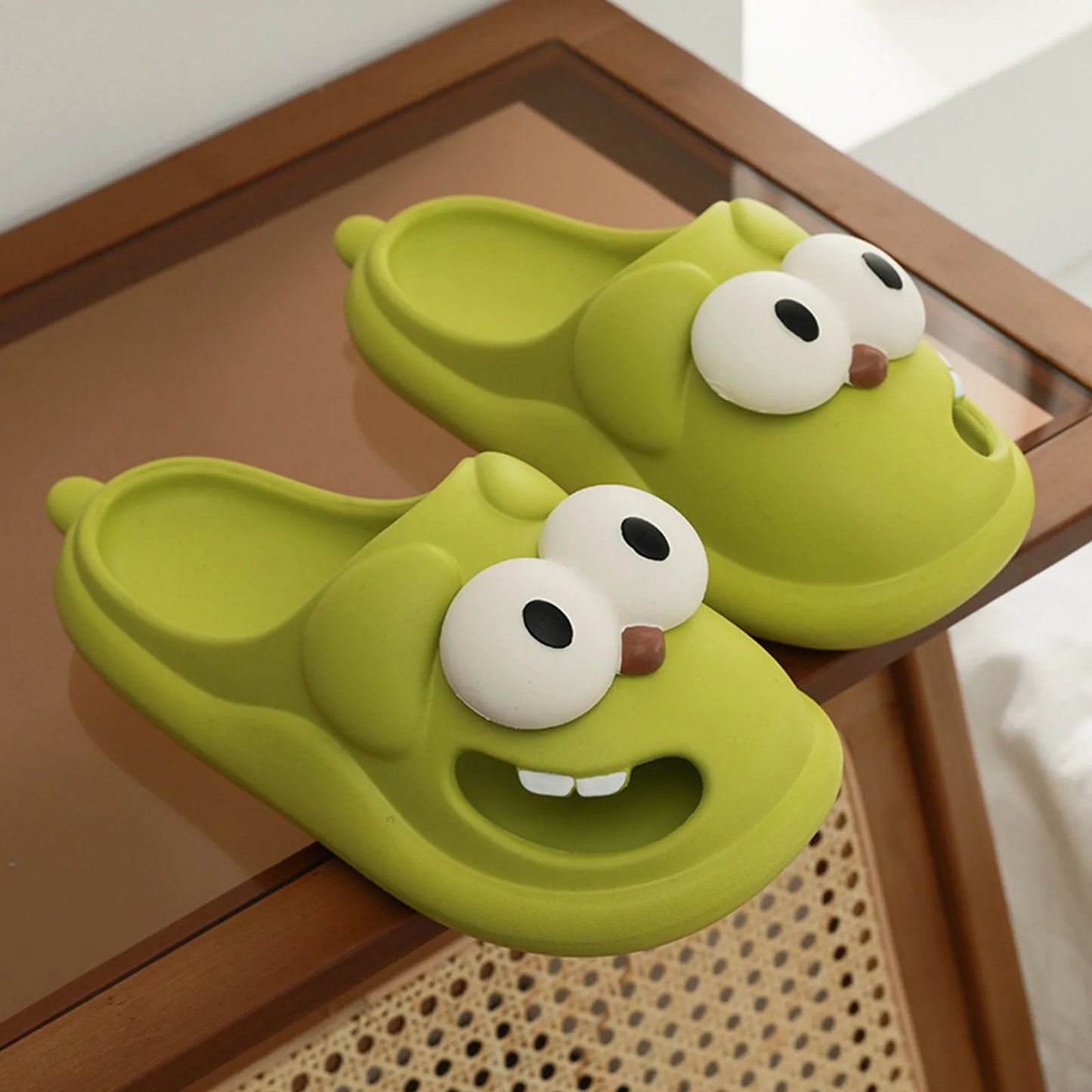 Big Eyed Slippers For Women with an Infectious Laugh and Silly Feet