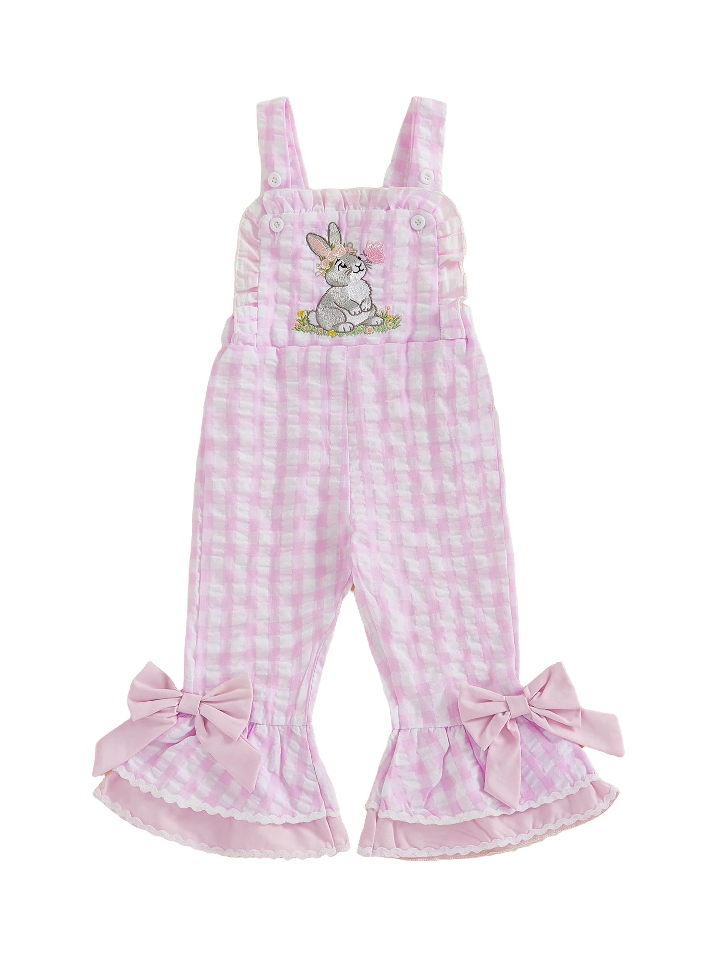Bunny‑Bloom Ruffle Romper Set