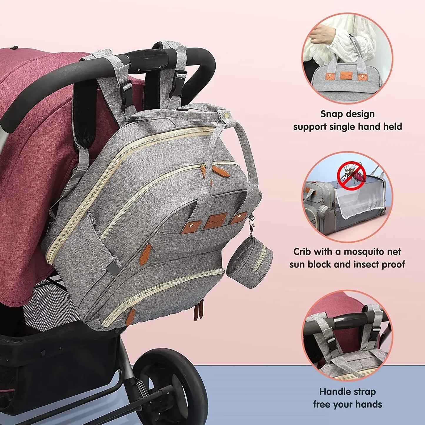 Hearth‑Harbor Deluxe Diaper Backpack