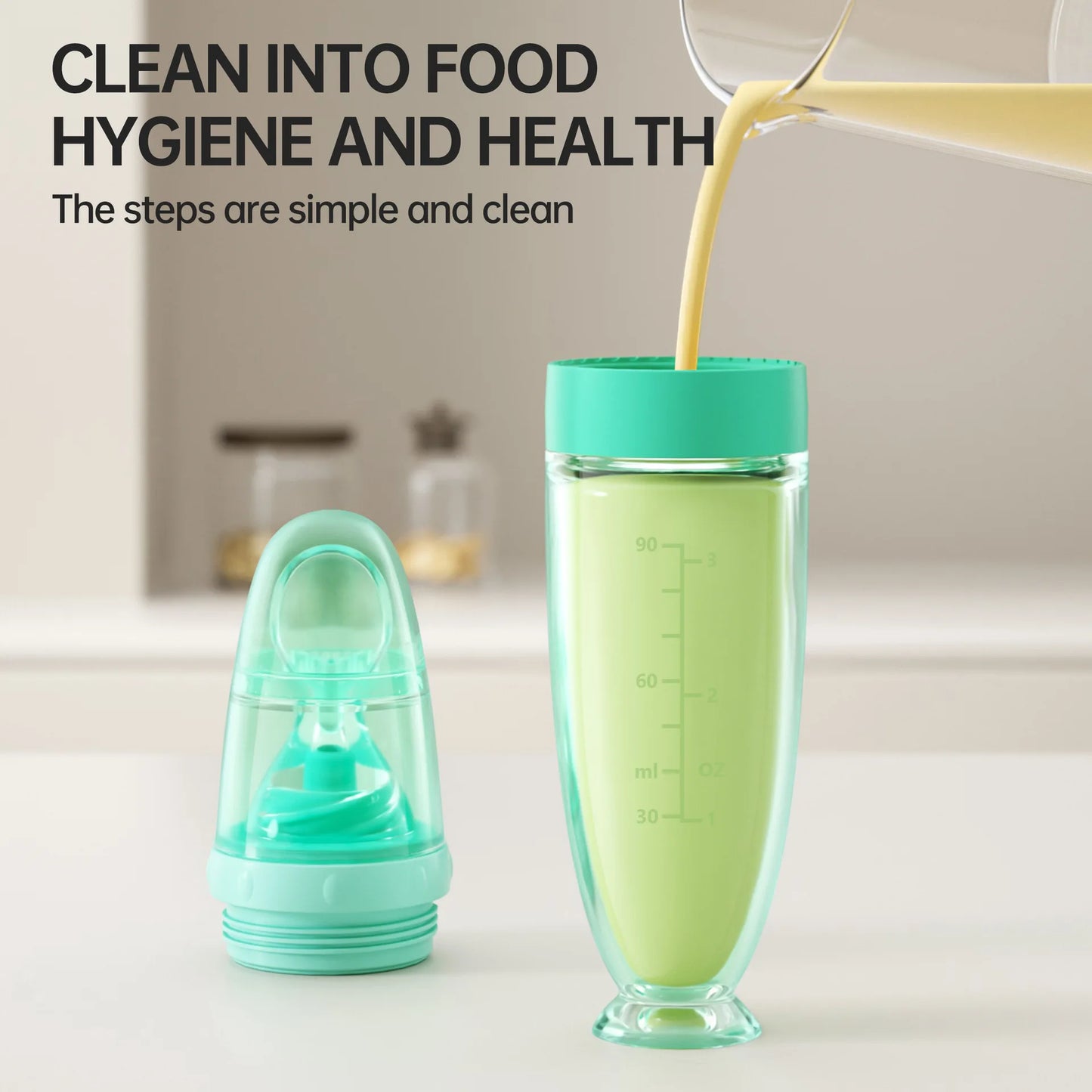 Baby Feeding Silicone Bottle with Spoon