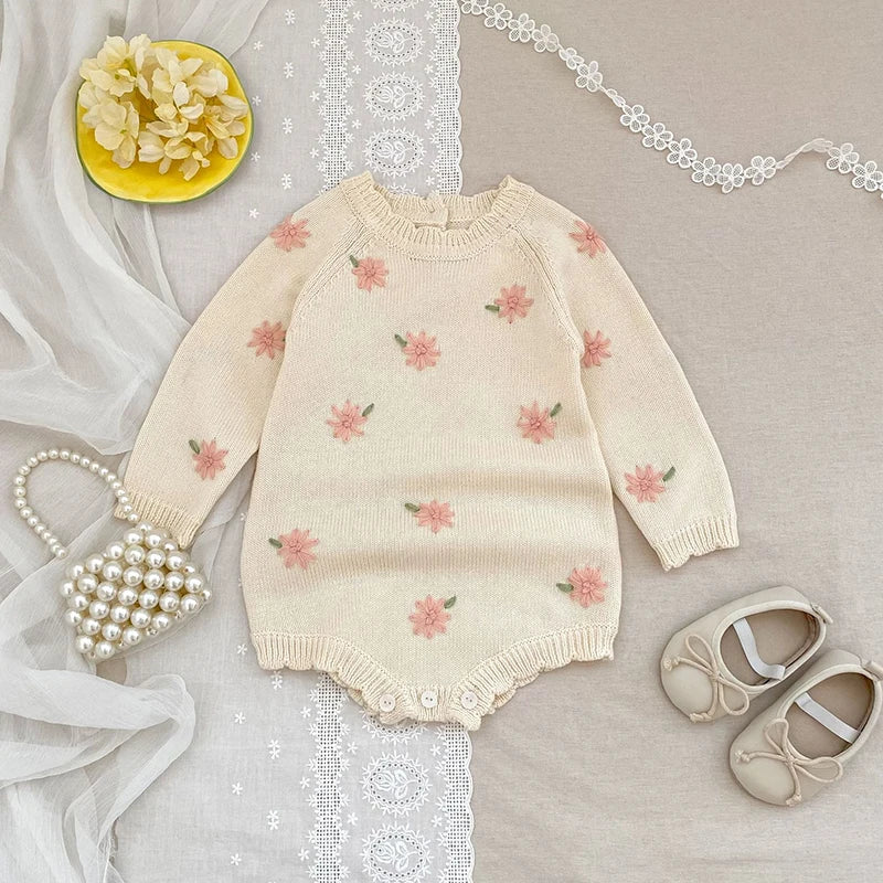 Blossom‑Hearth Ruffled Romper