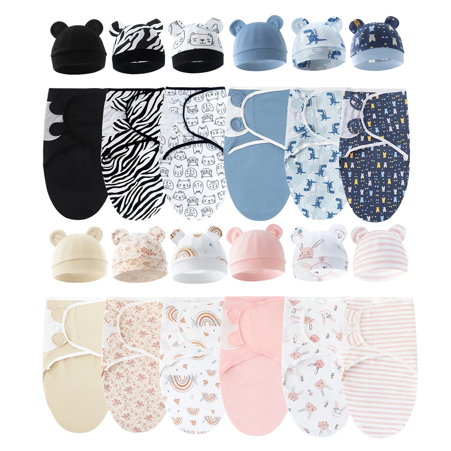 Womb‑Wrap Swaddle Trio