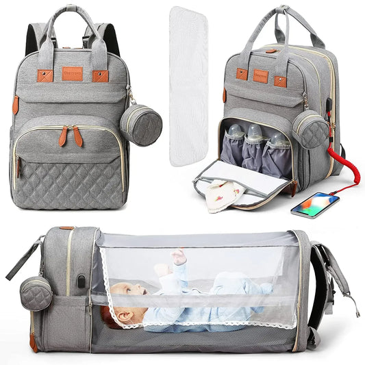 Hearth‑Harbor Deluxe Diaper Backpack
