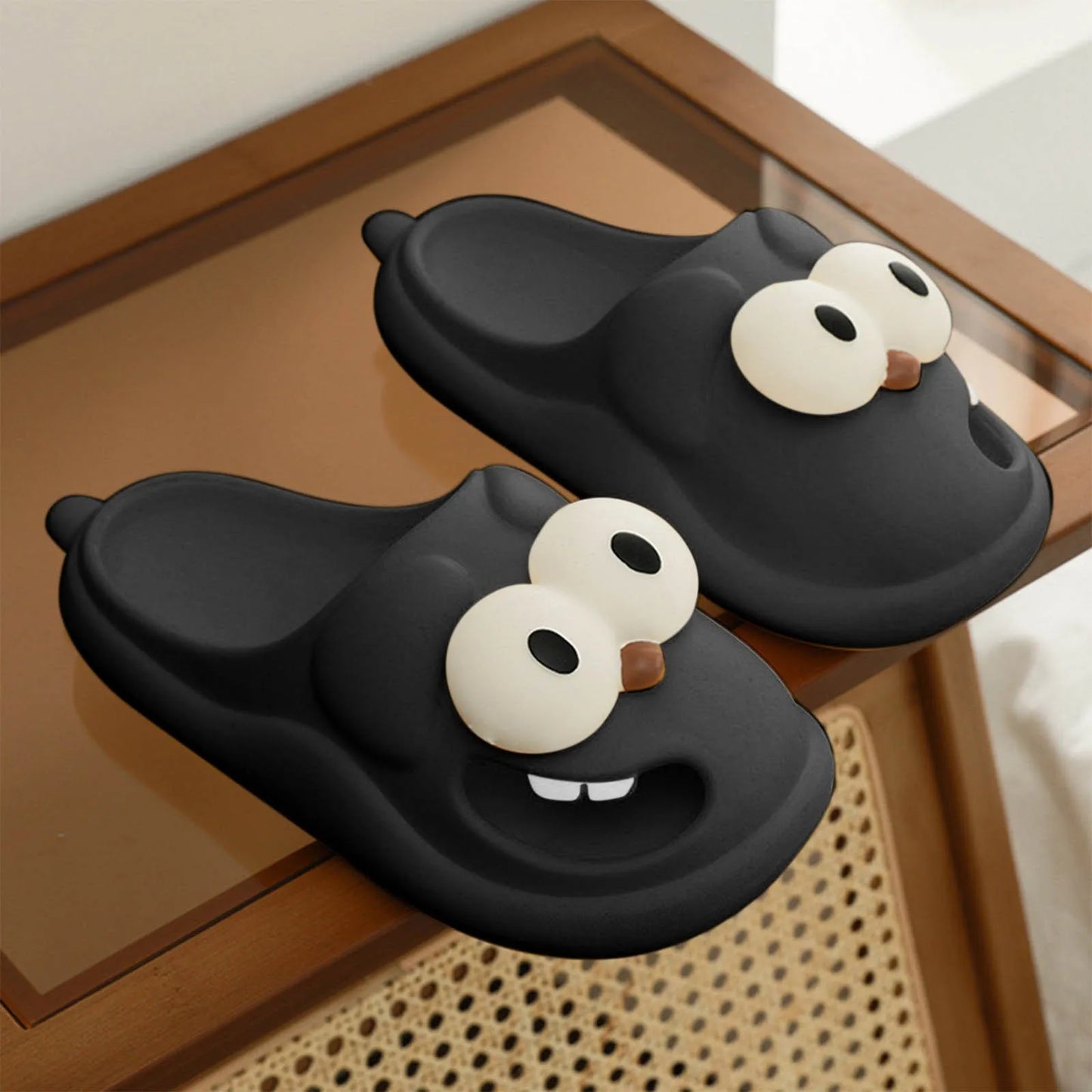 Big Eyed Slippers For Women with an Infectious Laugh and Silly Feet