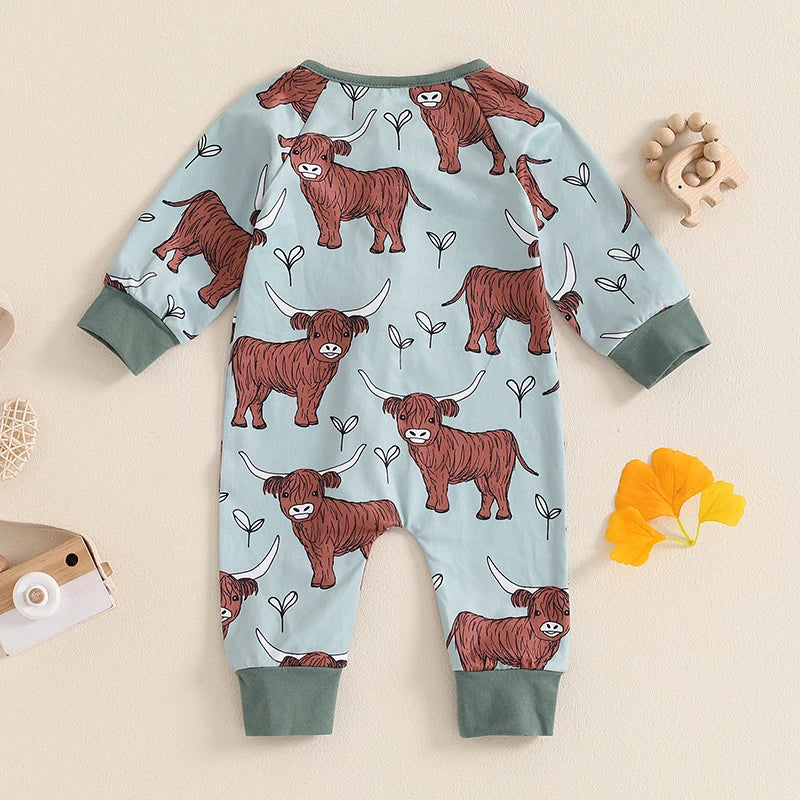 Prairie Moon Cowprint Romper