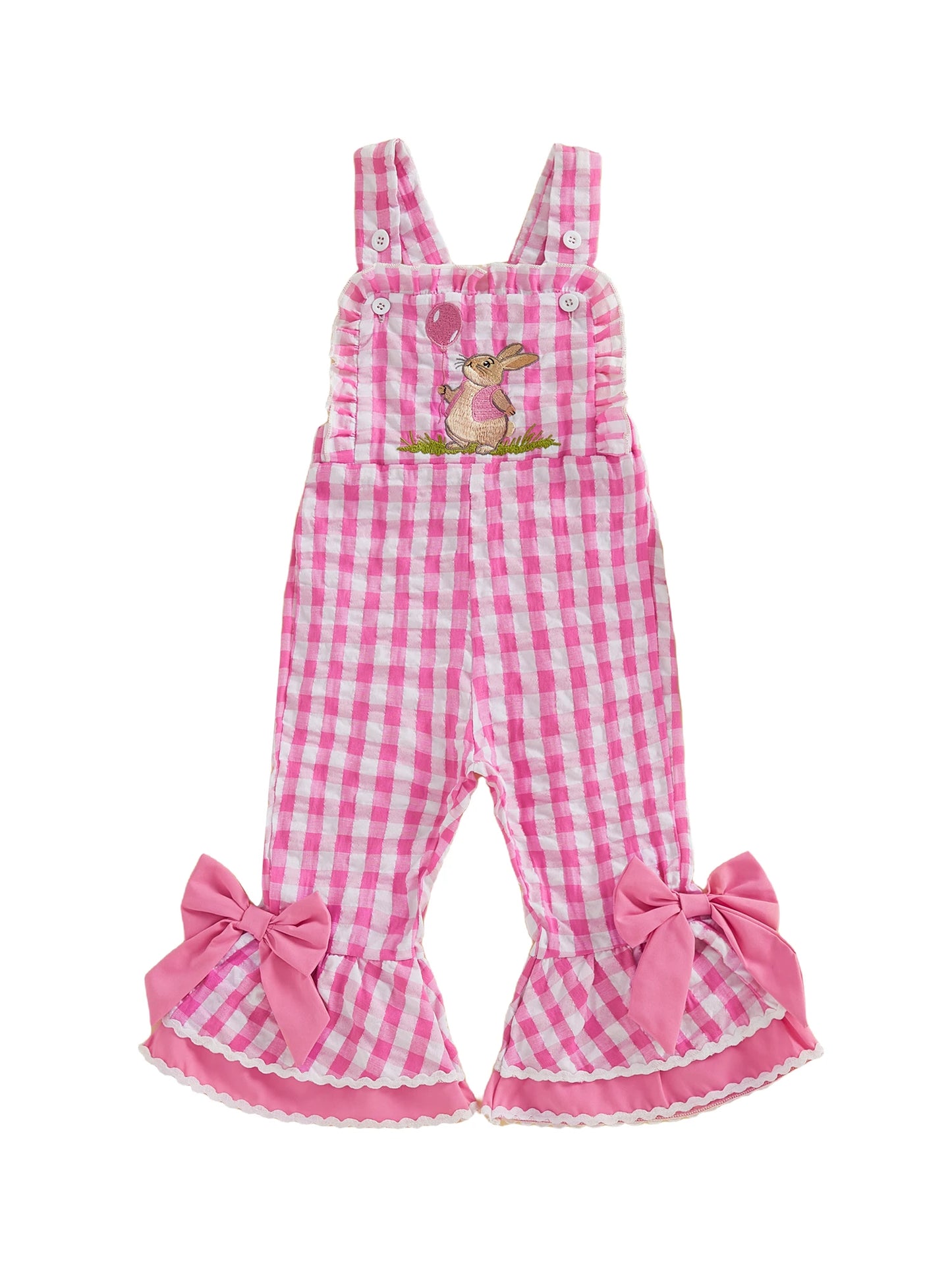Bunny‑Bloom Ruffle Romper Set