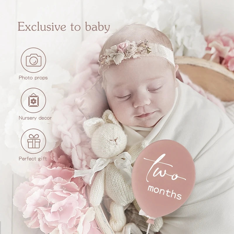 Moon‑Balloon Milestone Set (13pcs)
