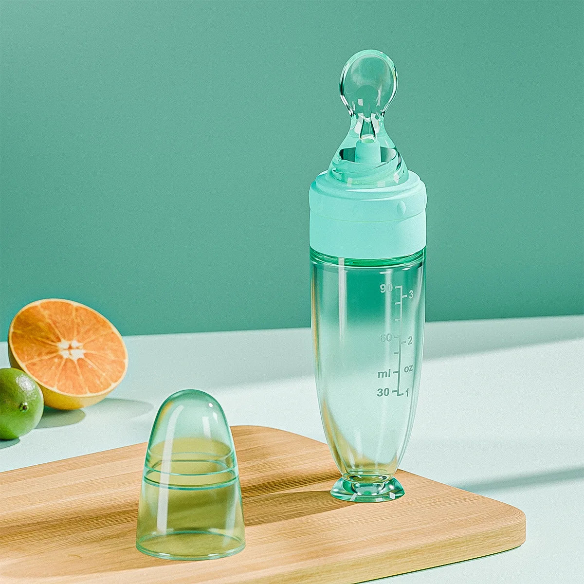 Baby Feeding Silicone Bottle with Spoon