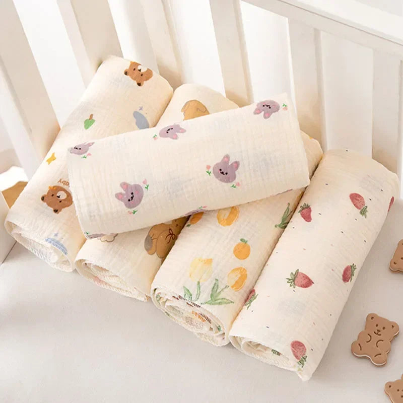 Moon‑Moss Muslin Swaddle