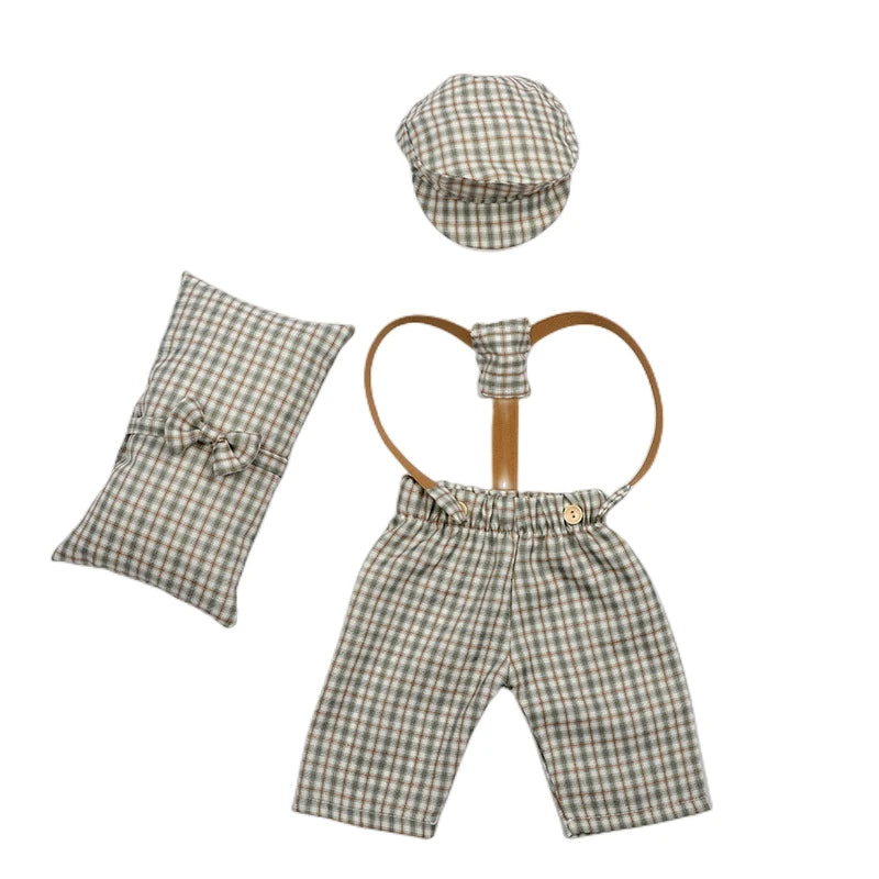 Newborn Photography Props Pillow Boy Set For Babies Accessories Hat Male Costume Photos