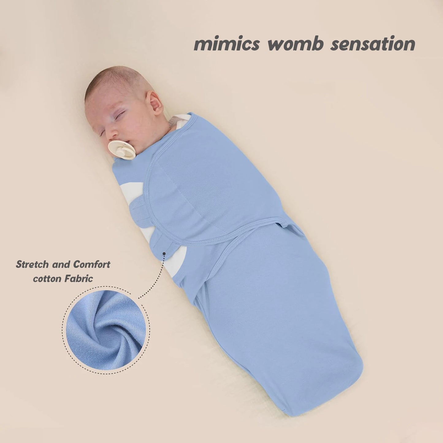 Womb‑Wrap Swaddle Trio