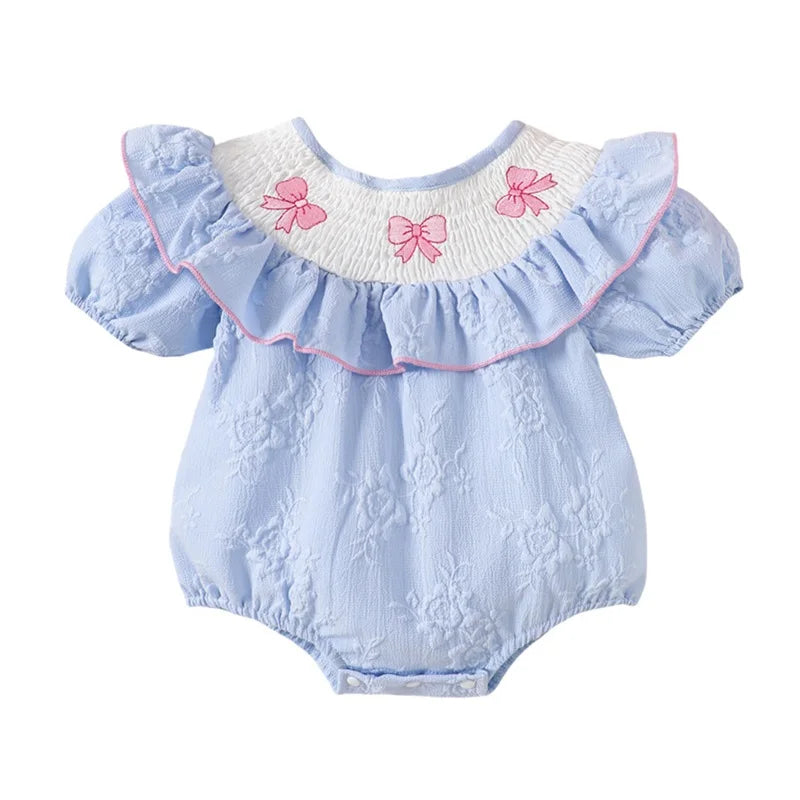 Petal‑Bow Hearth Romper