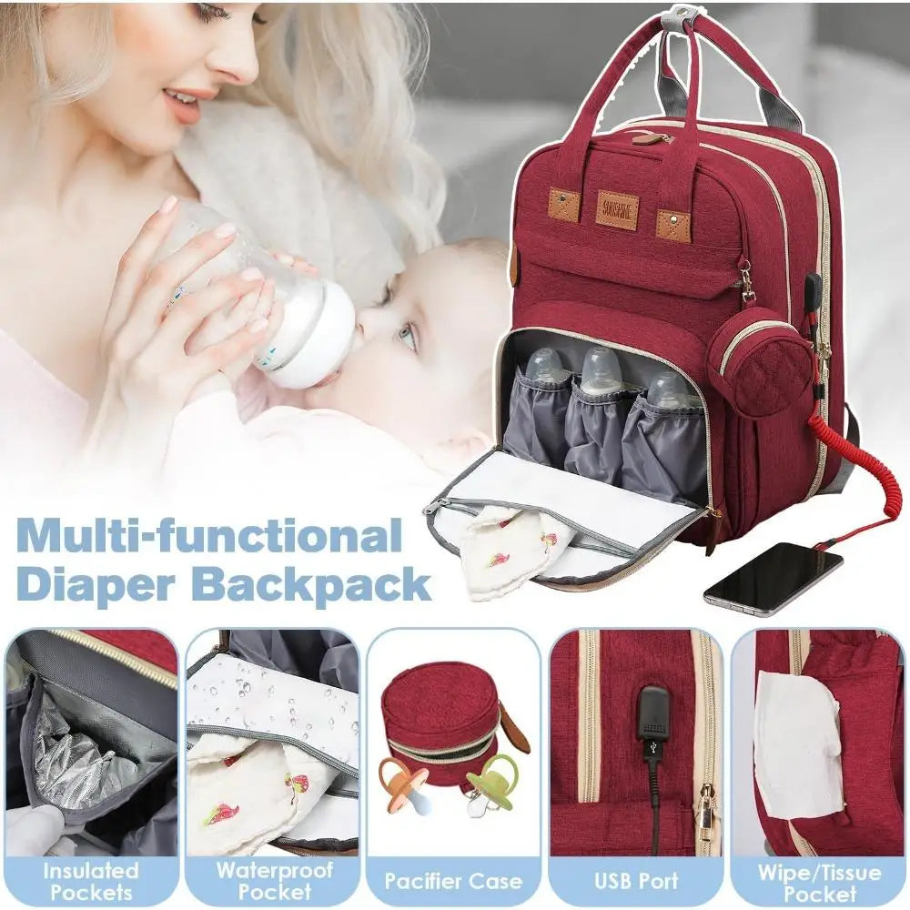 Hearth‑Wayfold Diaper Backpack