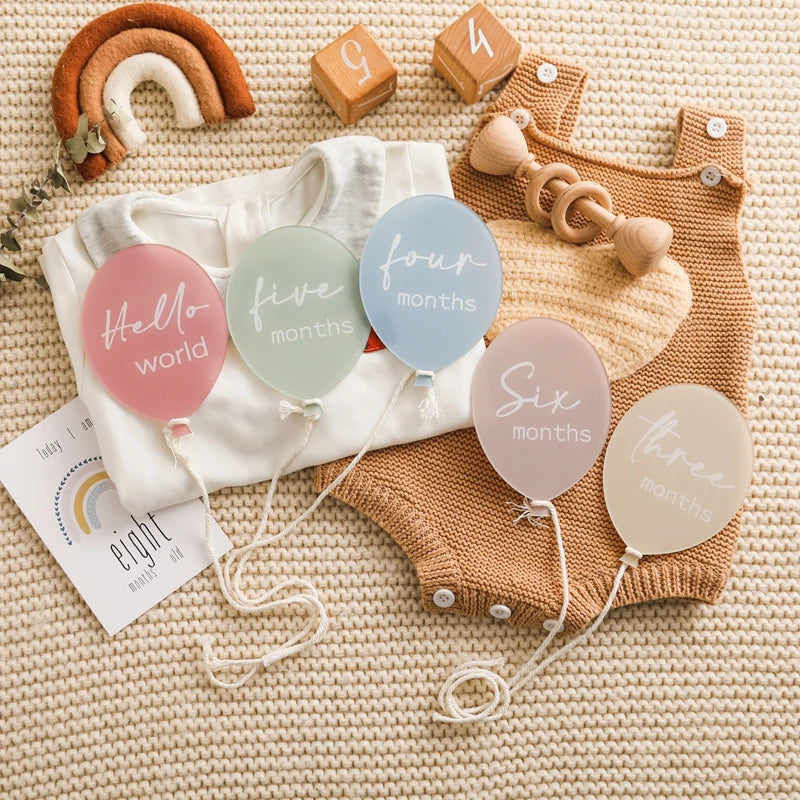 Moon‑Balloon Milestone Set (13pcs)