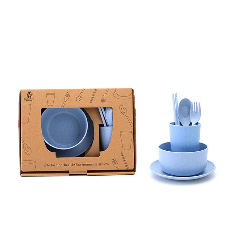 6‑piece Wheat‑Straw Feeding Set