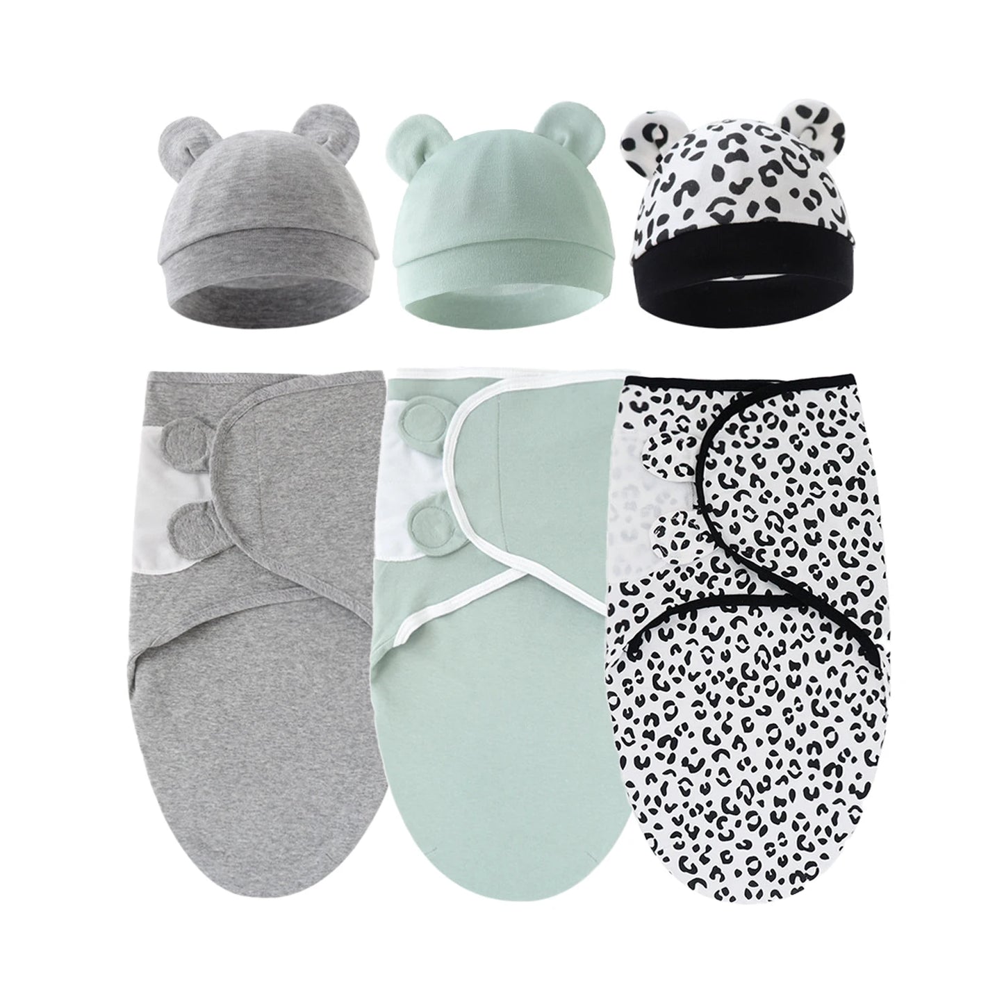 Womb‑Wrap Swaddle Trio