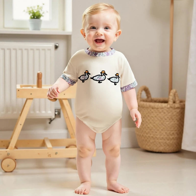 Apricot Duckling Meadow Romper