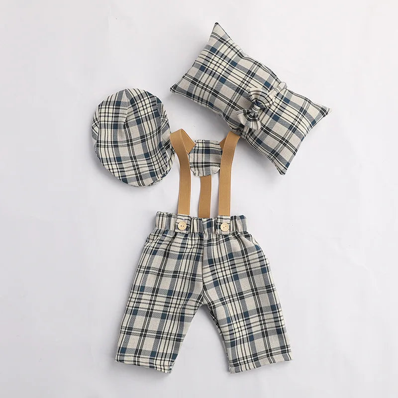 Newborn Photography Props Pillow Boy Set For Babies Accessories Hat Male Costume Photos