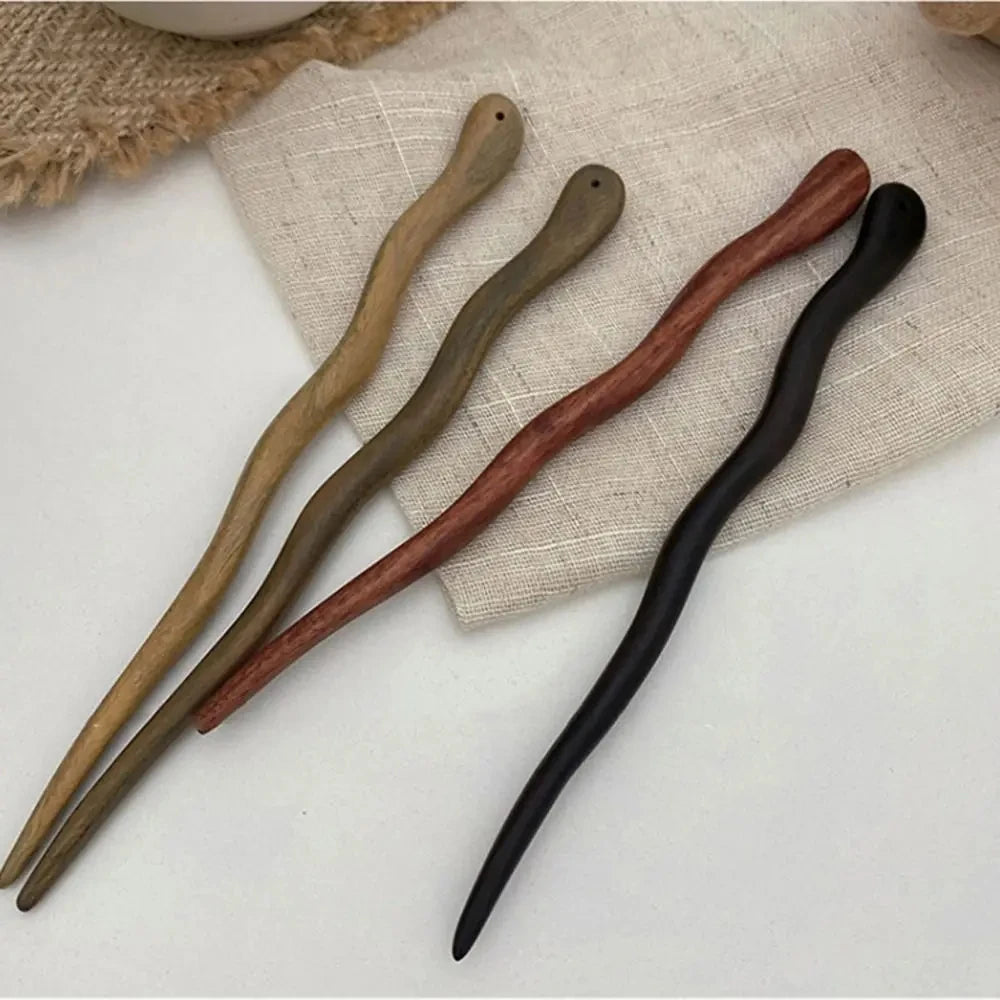Chinese‑Style Elegant Wood Hair Stick