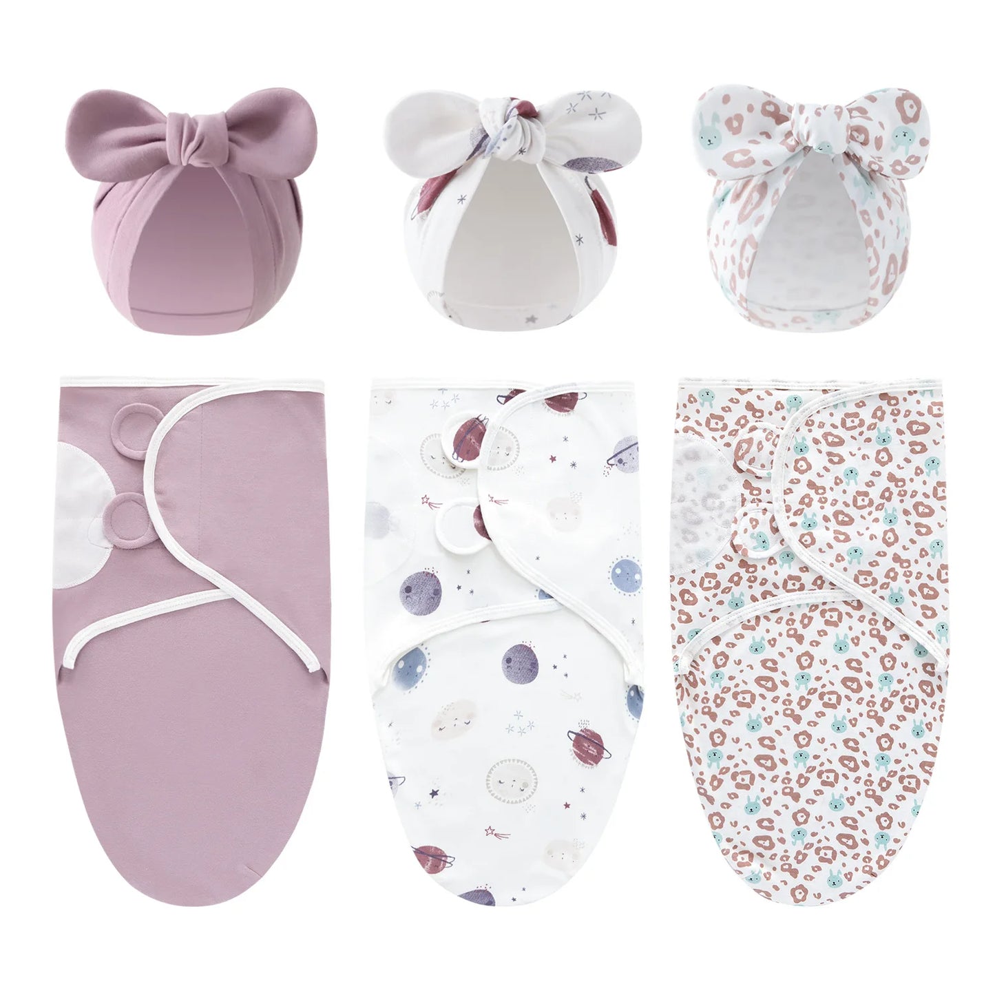 Newborn Swaddle Blanket Set