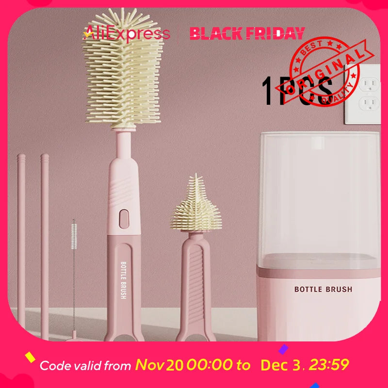 Multi-Use Silicone Bottle Brush Set