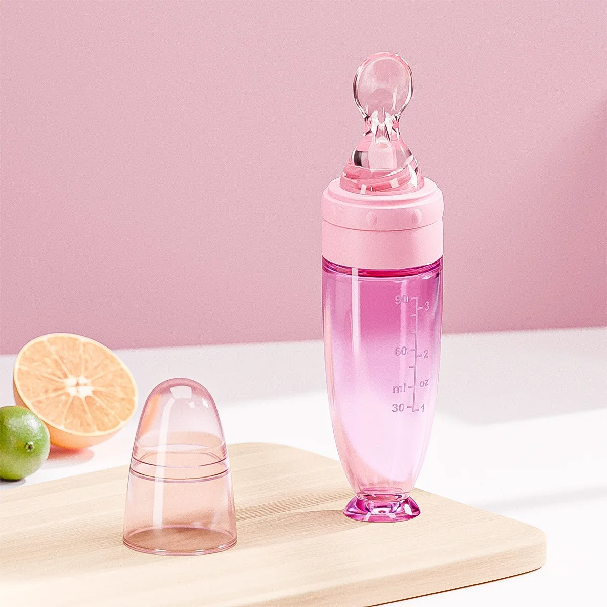 Baby Feeding Silicone Bottle with Spoon