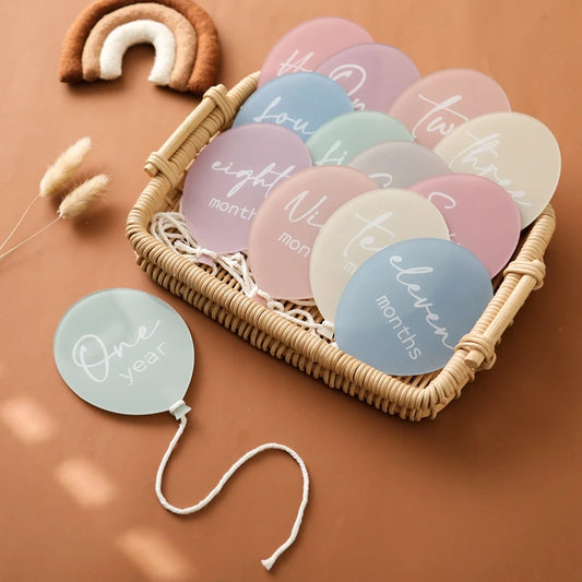 Moon‑Balloon Milestone Set (13pcs)