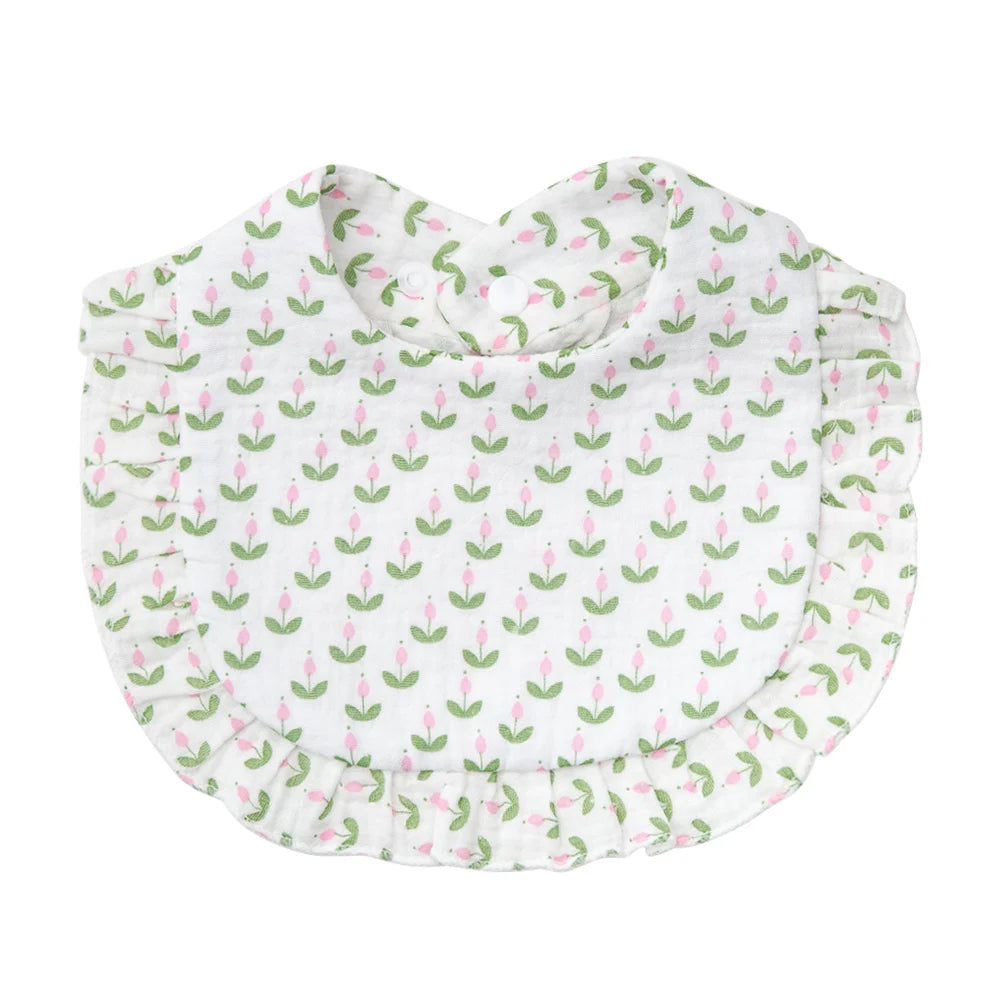 Ruffled Blossom Feeding Bib