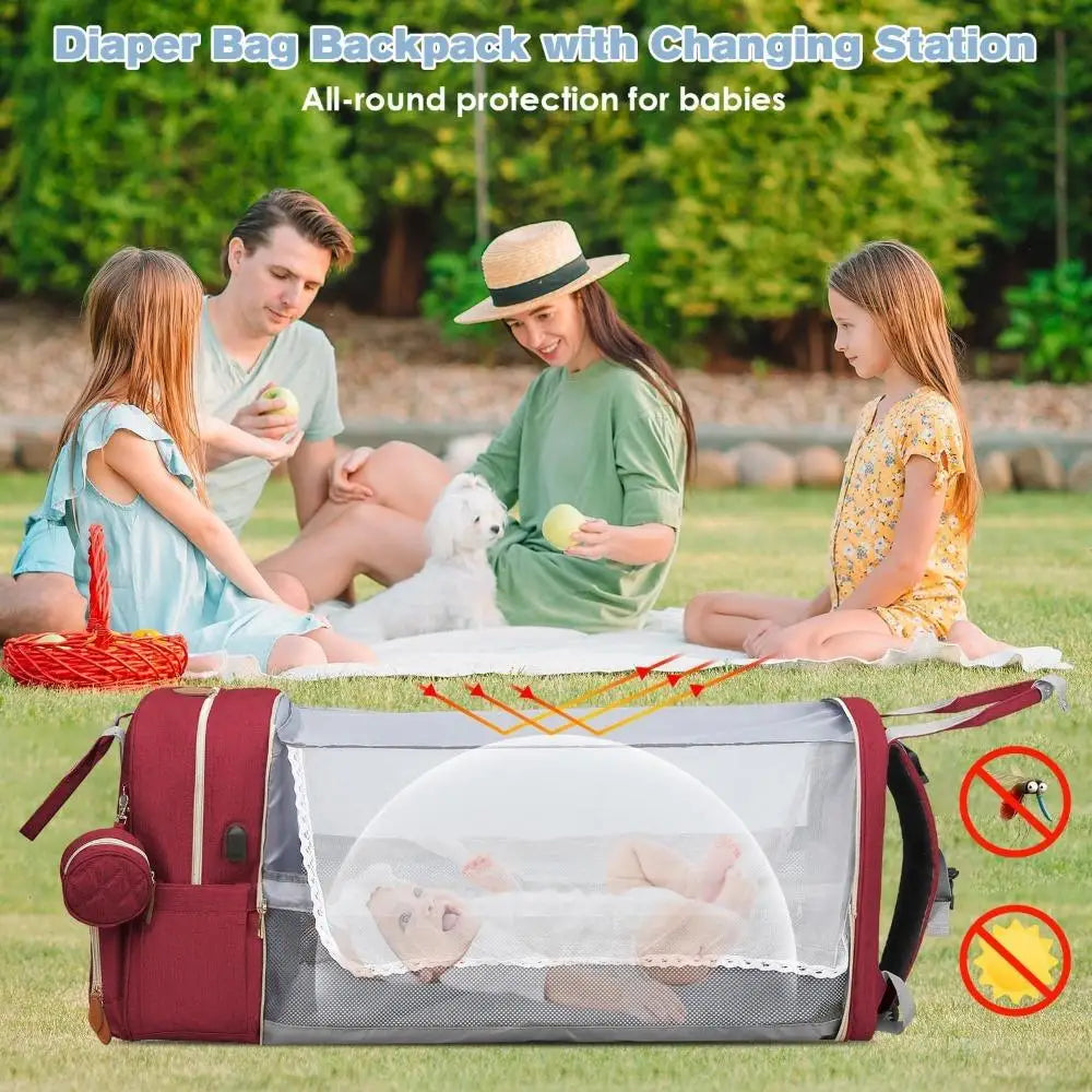 Hearth‑Wayfold Diaper Backpack