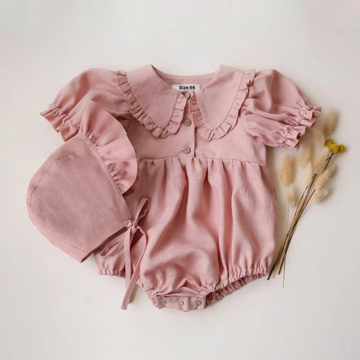 Baby Girl One Piece Corduroy Outfit With Hat