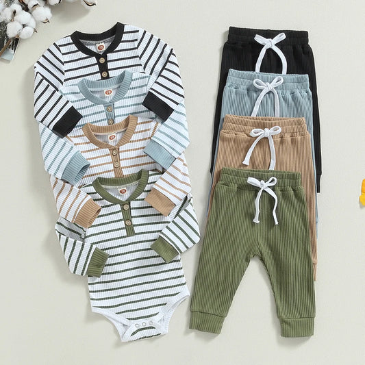 Striped Autumn Hearth Romper Set