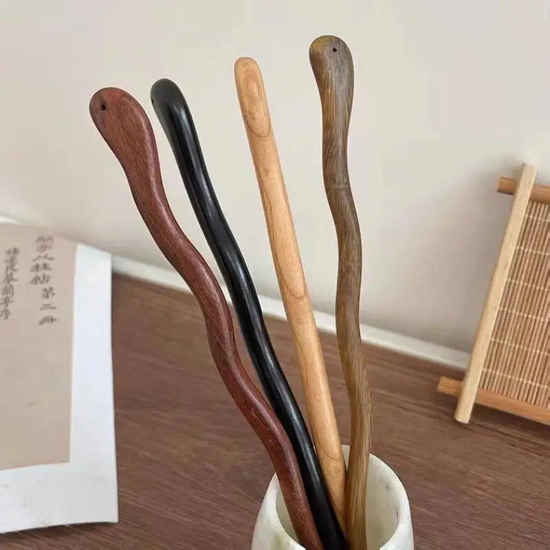 Chinese‑Style Elegant Wood Hair Stick