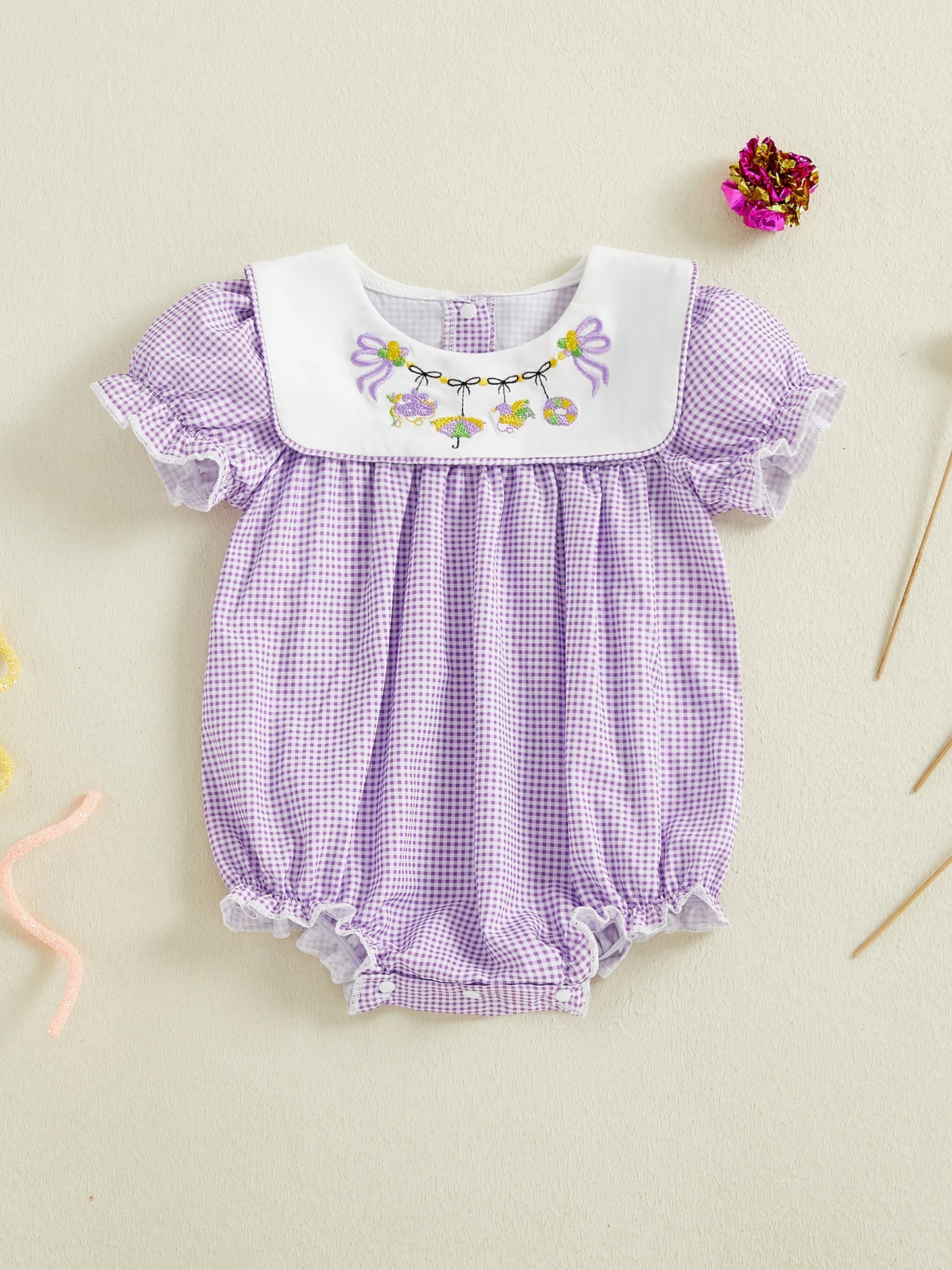 Petal‑Bow Meadow Romper