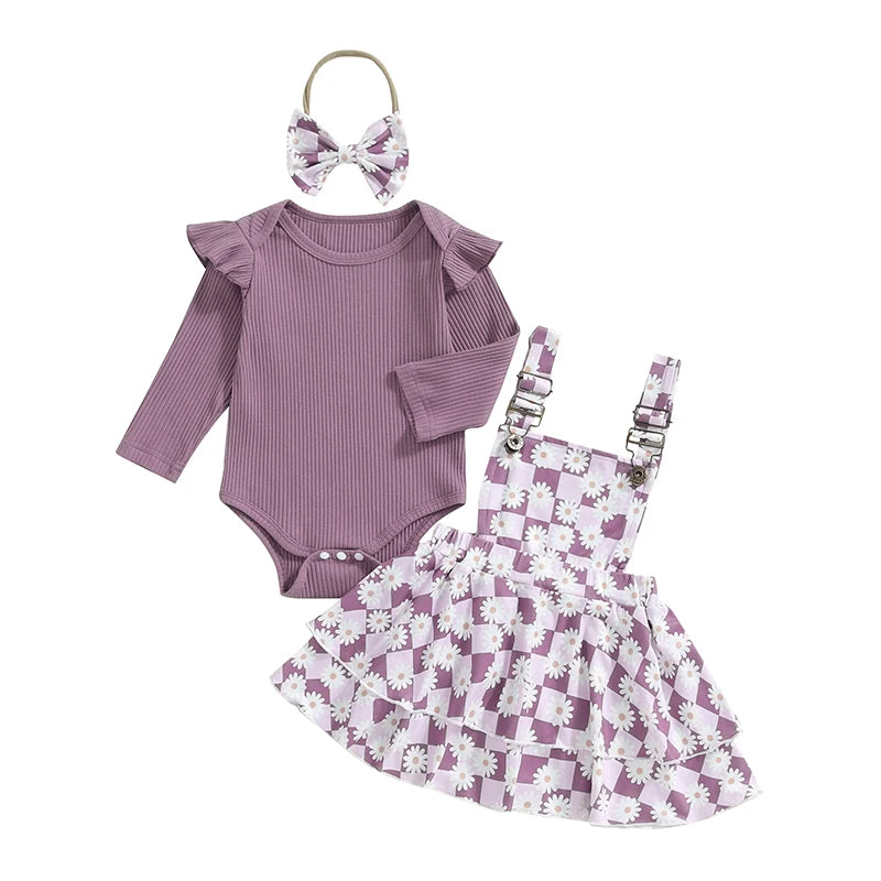 Hearthwoven Plaid Ruffle Set