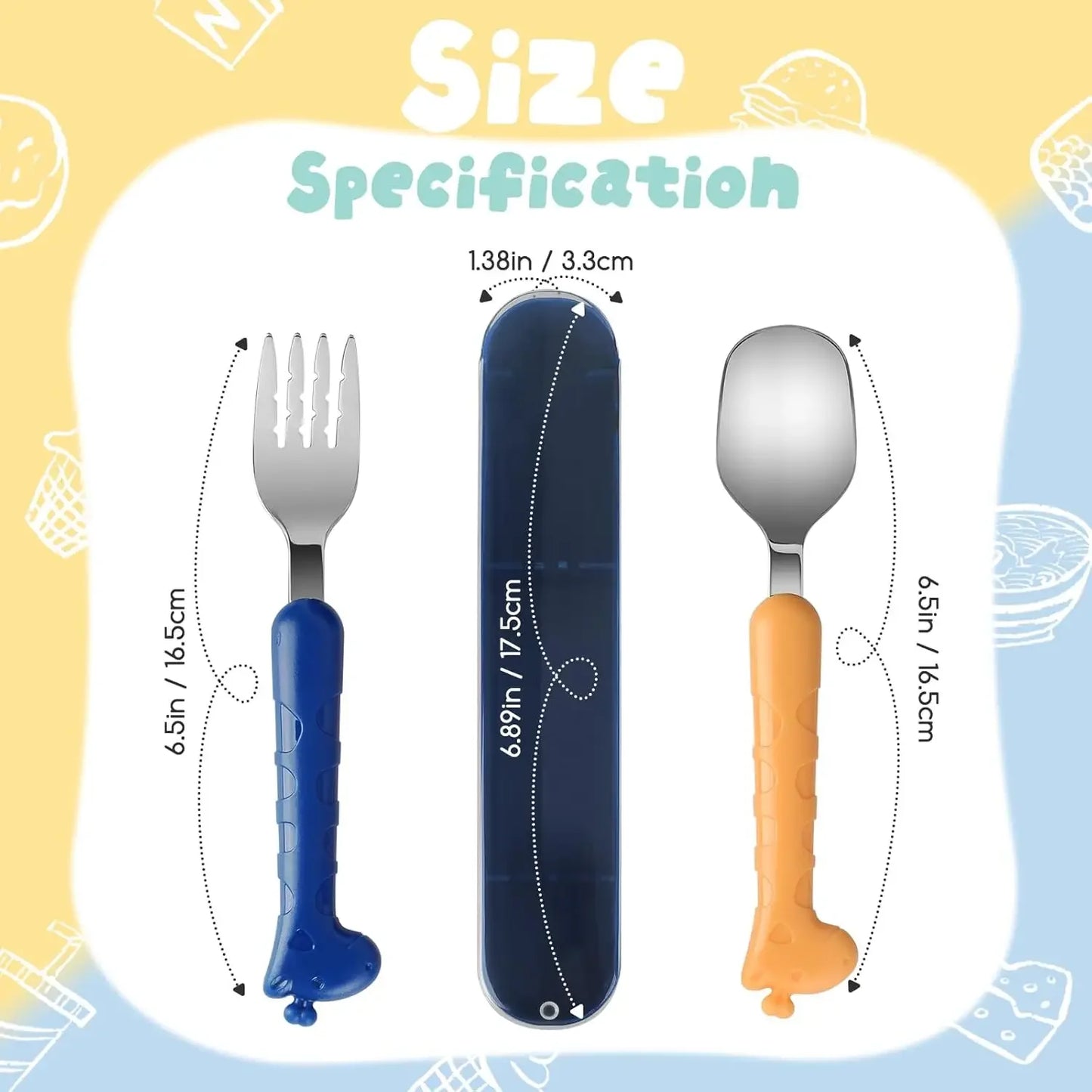 Kids Utensil Set with Carrying Case