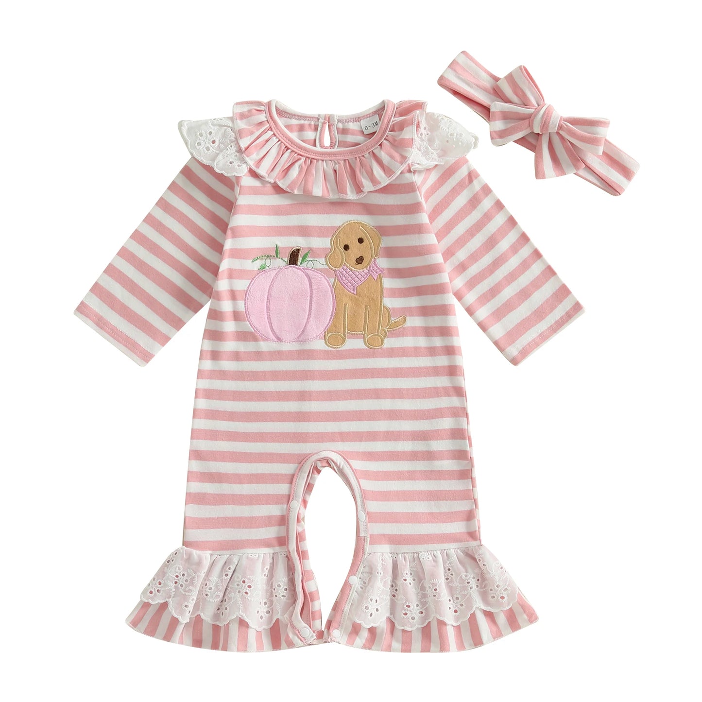 Pumpkin‑Sprite Ruffle Romper