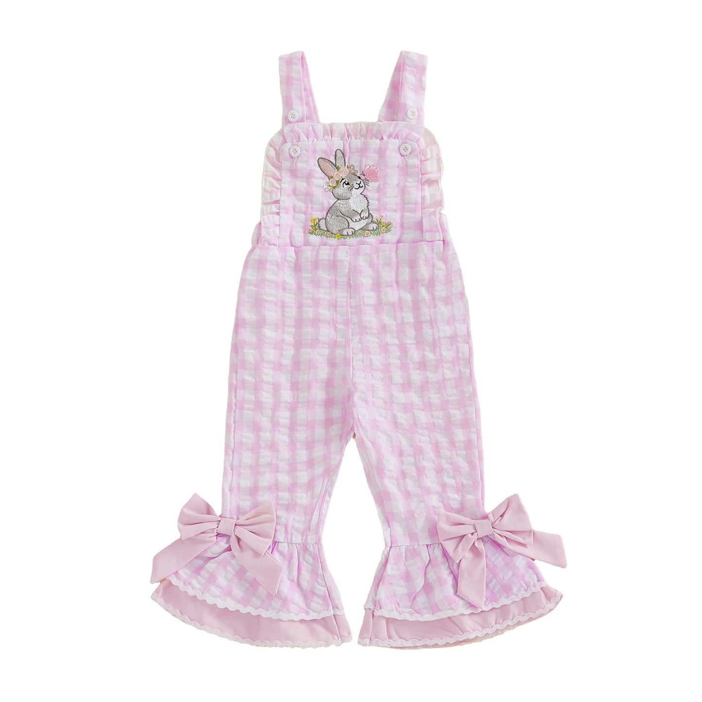 Bunny‑Bloom Ruffle Romper Set
